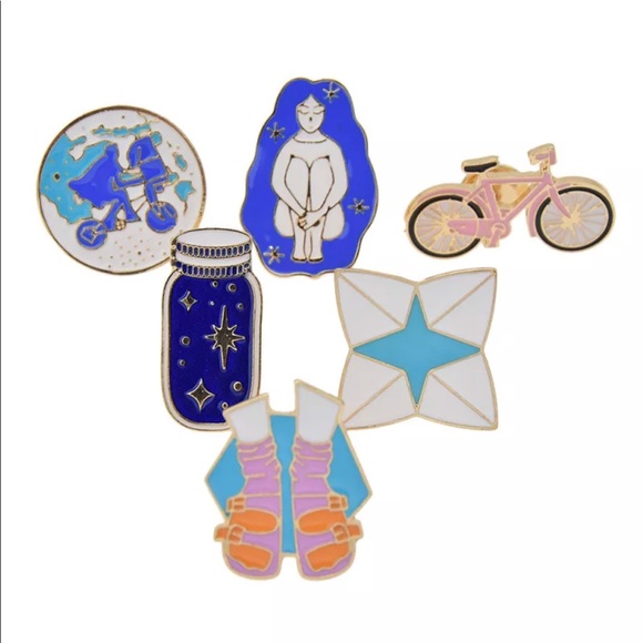 Accessories - 6 PC PIN SET PINS BROOCH BADGE LAPEL